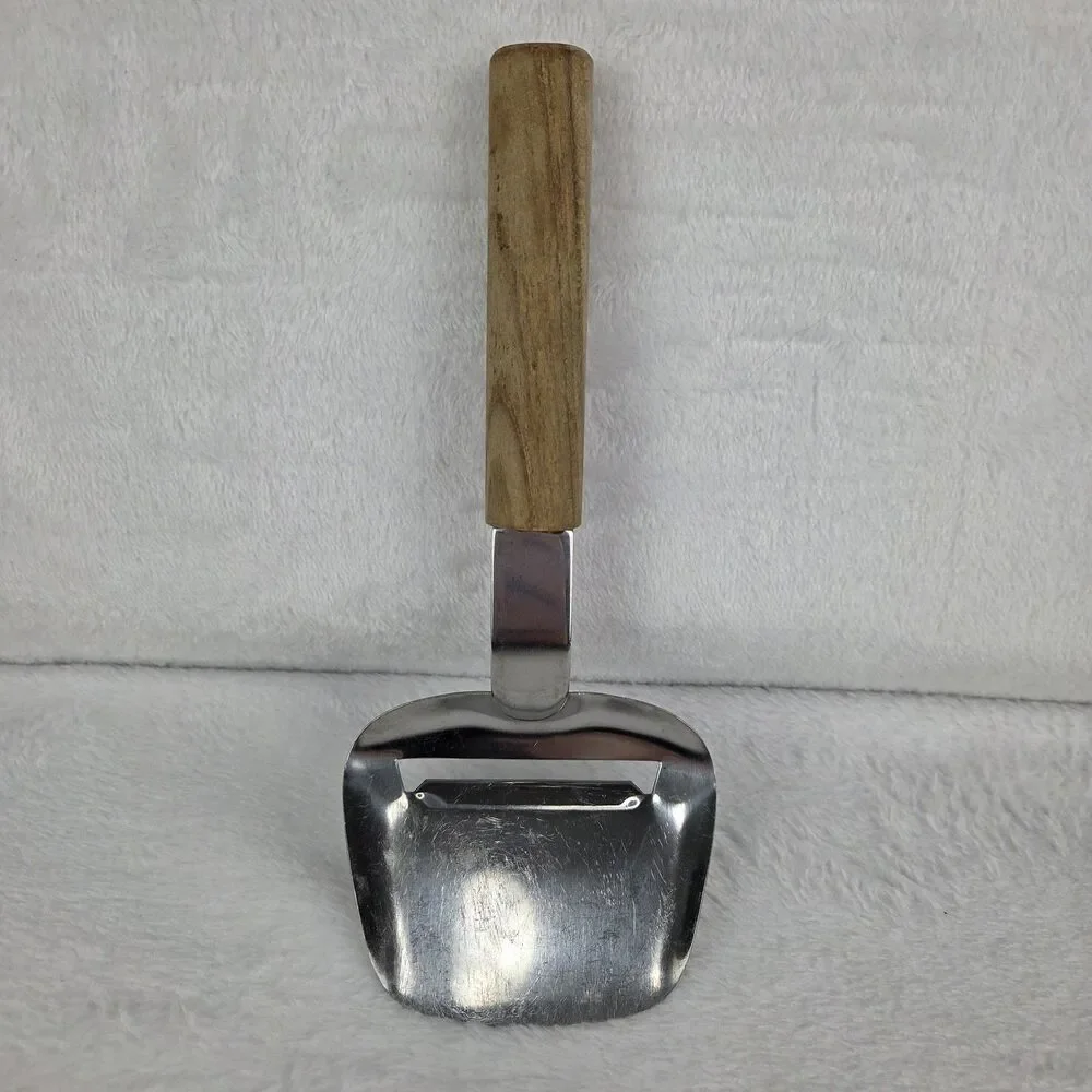Vintage Stainless Steel Cheese Slicer Wood Handle Japan 8 Inch Kitchen Tool